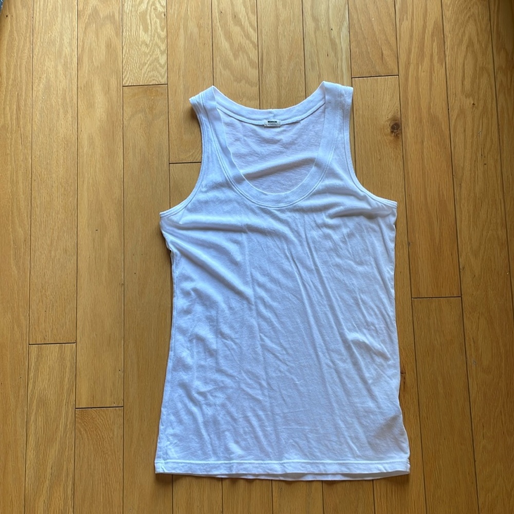Monrow White Size Small Sleeveless Tee